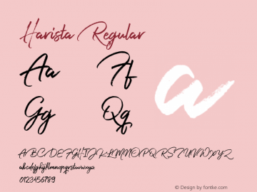 Harista Regular Version 1.000 Font Sample