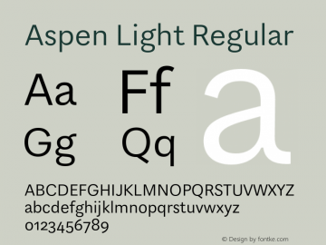Aspen Light Regular Version 1.001图片样张