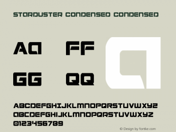 Starduster Condensed Condensed Version 3.0; 2016图片样张