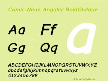 Comic Neue Angular BoldOblique Version 001.001图片样张