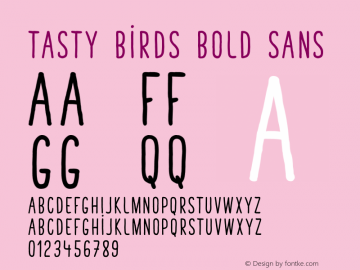 Tasty Birds Bold Sans 1.000图片样张