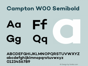 Campton W00 Semibold Version 1.00 Font Sample