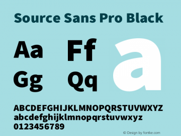 Source Sans Pro Black Version 2.0图片样张