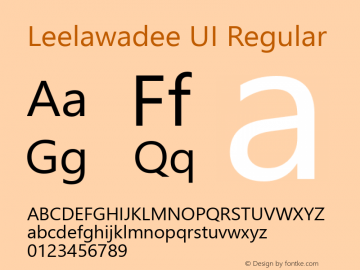 Leelawadee UI Regular Version 5.05 Font Sample