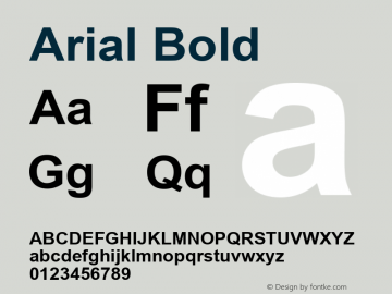 Arial Bold Version 6.90图片样张