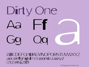 Dirty One Macromedia Fontographer 4.1 12/26/97图片样张