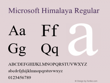 Microsoft Himalaya Regular Version 5.22图片样张