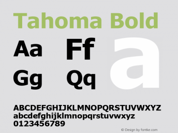 Tahoma Bold Version 6.96图片样张