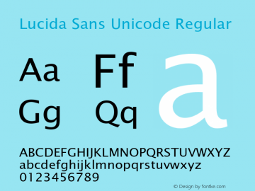 lucida sans unicode font family