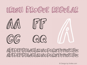 Irish Brogue Regular Version 1.00 December 5, 2016, initial release Font Sample