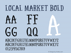 Local Market Bold Version 1.000 Font Sample