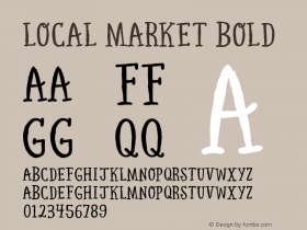 Local Market Bold Version 1.000 Font Sample
