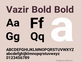 Vazir Bold Bold Version 6.3.1 Font Sample