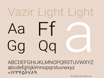 Vazir Light Light Version 6.3.1图片样张