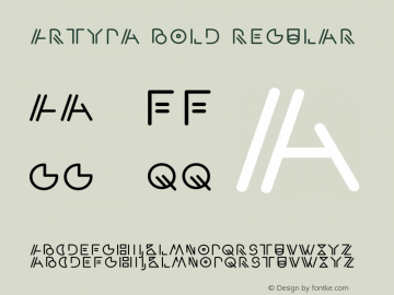 Artypa Bold Regular Version 1.000;PS 001.000;hotconv 1.0.88;makeotf.lib2.5.64775图片样张