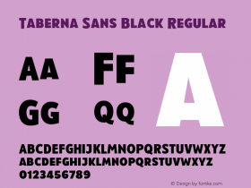 Taberna Sans Black Regular Version 1.000;PS 001.000;hotconv 1.0.88;makeotf.lib2.5.64775图片样张