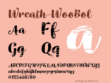 Wreath-WooBol ☞ Version 1.000;com.myfonts.easy.insigne.wreath.wood-bold.wfkit2.version.4FQg Font Sample