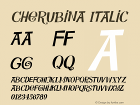 Cherubina Italic Version 1.000 Font Sample