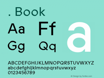 . Book Version 1.000 Font Sample