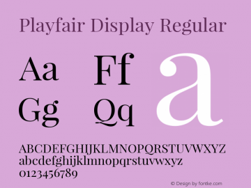 Playfair Display Regular Version 1.002;PS 001.002;hotconv 1.0.70;makeotf.lib2.5.58329; ttfautohint (v0.93) -l 42 -r 42 -G 200 -x 14 -w 