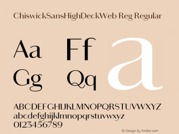 ChiswickSansHighDeckWeb Reg Regular Version 1.1 2014 Font Sample