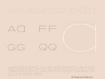 Urucungo Thin Version 1.000;PS 001.000;hotconv 1.0.88;makeotf.lib2.5.64775图片样张