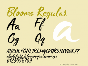 Blooms Regular Version 1.000;PS 001.000;hotconv 1.0.88;makeotf.lib2.5.64775 Font Sample