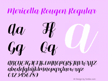 Mericella Rougen Regular Version 1.000;PS 001.000;hotconv 1.0.88;makeotf.lib2.5.64775图片样张