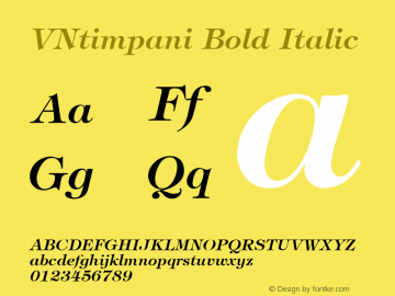 VNtimpani Bold Italic 001.003图片样张