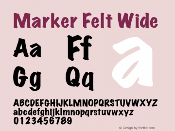 Marker Felt Wide 6.1d19e2 Font Sample