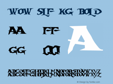 WoW SlF KG Bold Version 1.00 March 11, 2008, initial release Font Sample