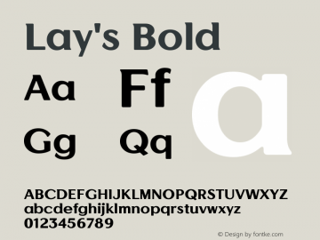 Lay's Bold Version 1.018 2014 Font Sample