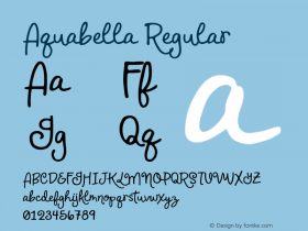 Aquabella Regular 1.000 Font Sample