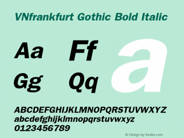 VNfrankfurt Gothic Bold Italic 001.003图片样张