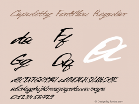 Capuletty Font4You Regular Version 1.000 2013 initial release图片样张