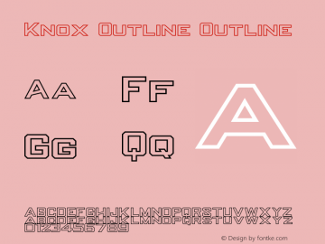 Knox Outline Outline Version 1.003;Fontself Maker 1.1.0 Font Sample