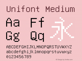 Unifont Medium Version 9.0.05图片样张