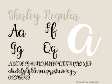 Shirley Regular 1.000 Font Sample
