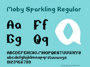Moby Sparkling Regular Moby v5.05 Font Sample