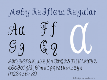 Moby Redflow Regular Moby v5.04 Font Sample