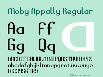 Moby Appally Regular Moby v5.06 Font Sample