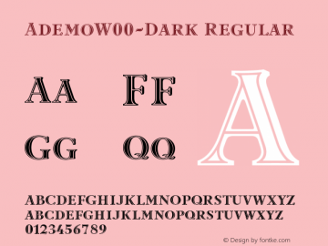 AdemoW00-Dark Regular Version 1.101图片样张