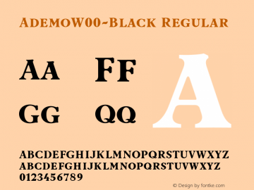 AdemoW00-Black Regular Version 1.101图片样张