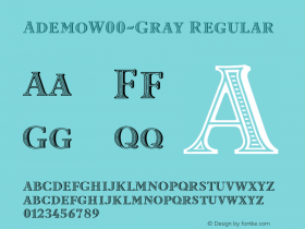 AdemoW00-Gray Regular Version 1.101 Font Sample