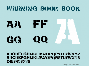 WARNING Book Book Macromedia Fontographer 4.1 1/3/2003图片样张