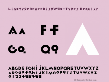 LinotypeReneeDispW90-Types Regular Version 1.00 Font Sample