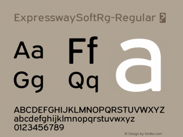 ExpresswaySoftRg-Regular ☞ Version 1.000;com.myfonts.easy.typodermic.expressway-soft.rg-regular.wfkit2.version.4GDC Font Sample