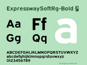 ExpresswaySoftRg-Bold ☞ Version 1.000;com.myfonts.easy.typodermic.expressway-soft.bold.wfkit2.version.4GDp Font Sample