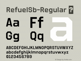 RefuelSb-Regular ☞ Version 1.000;com.myfonts.easy.typodermic.refuel.semibold.wfkit2.version.4GDg图片样张