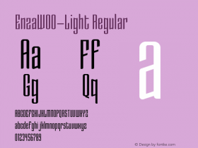 EnzaW00-Light Regular Version 1.00 Font Sample